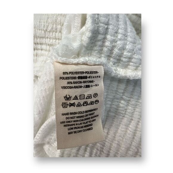 Free People Smock Neck Blouse Top Size Large - Picture 4 of 5